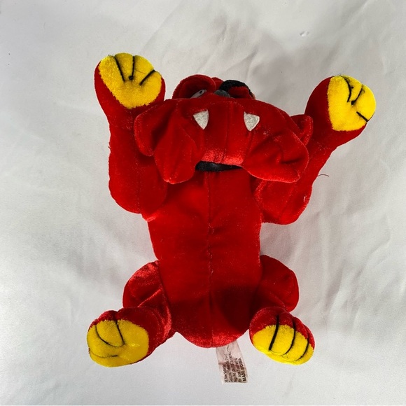 Small Red Bull Dog 11” Plush - Picture 3 of 5
